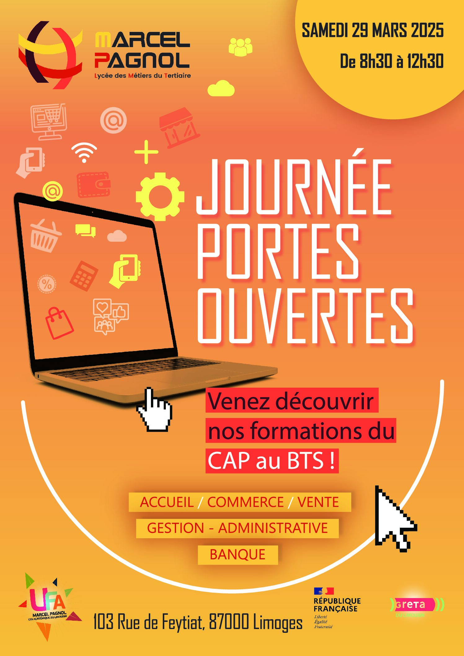 Journée portes ouvertes du CAP au BTS le samedi 29 mars 2025 !